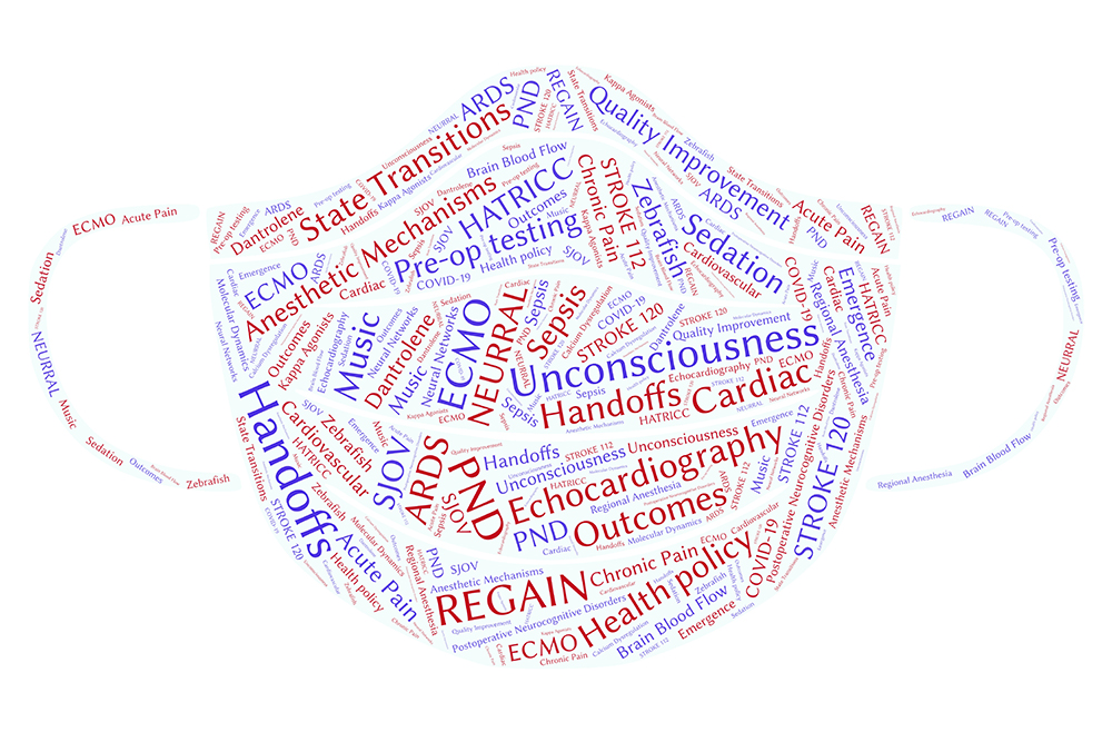 Mask made of words illustration