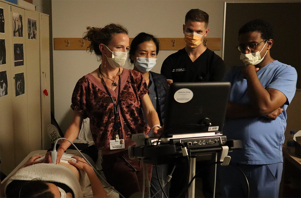 Fellows instructed for ultrasound
