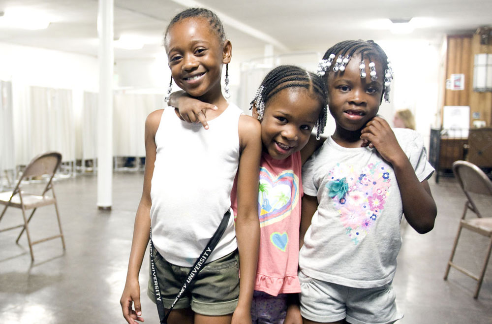 3 girls at clinic