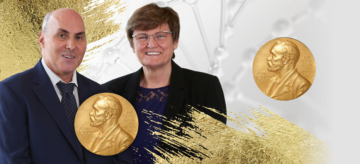 Drs. Weismann and Kariko receiving Nobel Prize