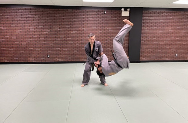 man doing martial arts
