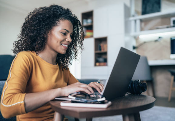 Person looking at computer