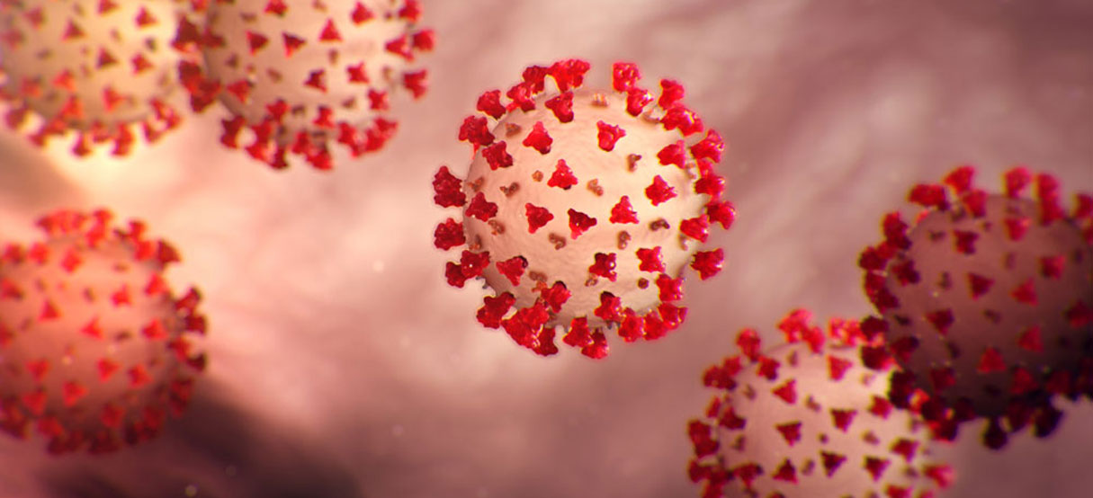 Coronavirus under microscope