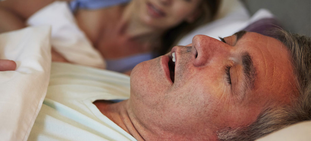 Man snoring