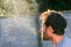 Man sneezing