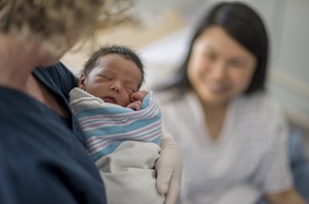 Mother, baby and nurse 