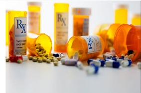 bottles of pills pouring out