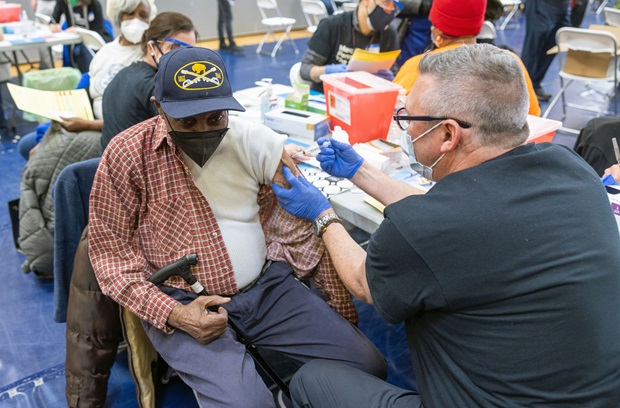 person receiving a vaccine