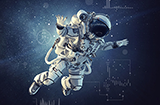 astronaut in space animated