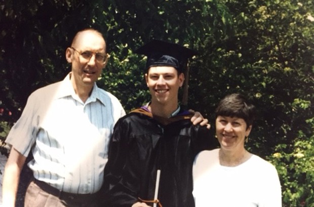 Pat Carstensen with first husband Terry and son Peter