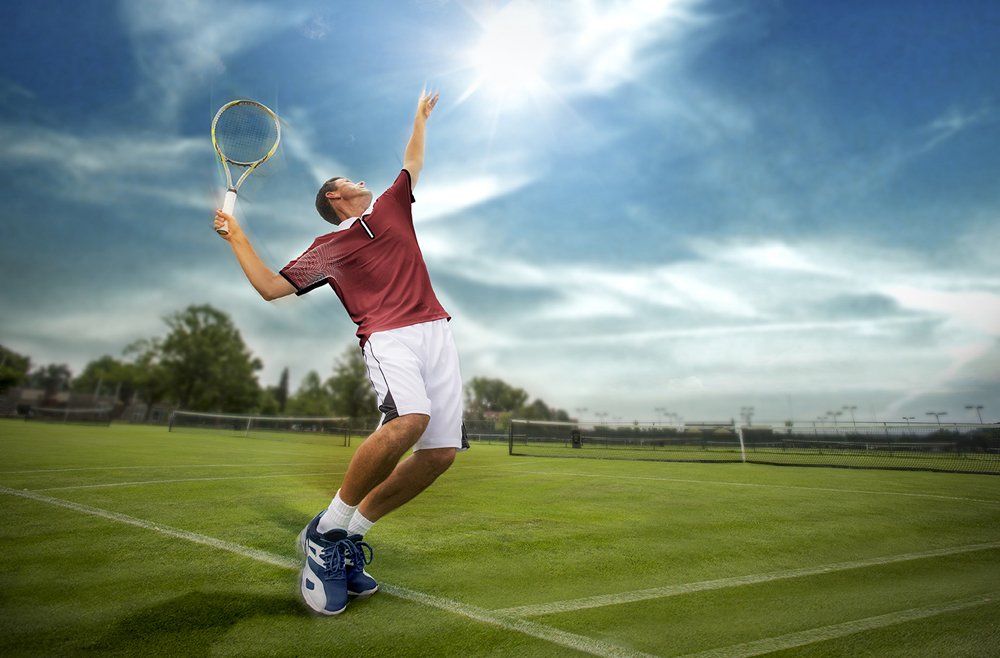 Pascal playing tennis