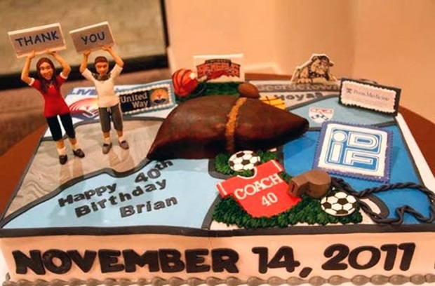 Cake to celebrate life after liver transplant and hepatitis c