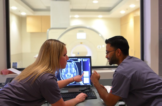 Nurses reviewing case