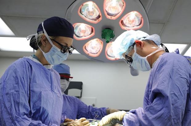 Surgeons in the operating room
