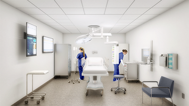 two people in operating room
