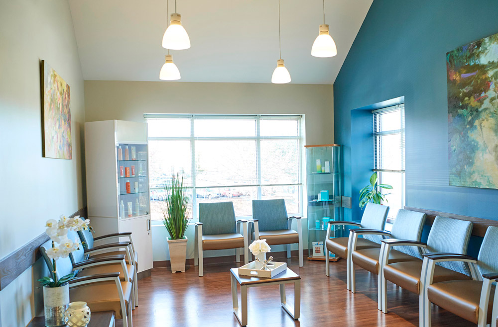 Photo of the waiting room at Penn Plastic Surgery in Bryn Mawr
