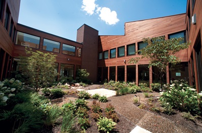 Clyde F. Barker Transplant House garden
