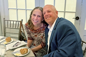 2 people having dinner together