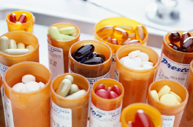 bottles of medicine