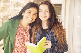 Mother and teenage daughter