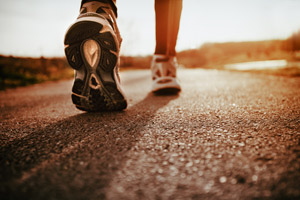 Runner exercising