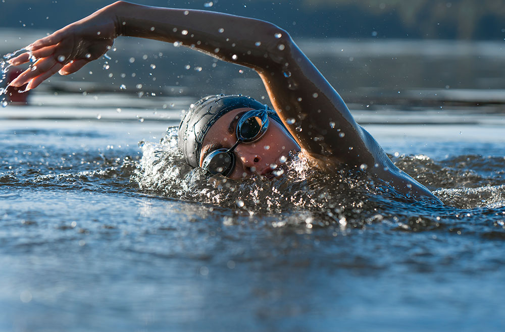 Swimmer in pool