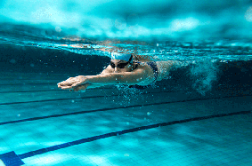 woman swimming