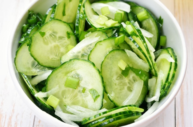 Bowl of cucumbers