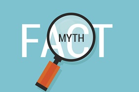 Microscope showing FACT as a MYTH