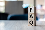 FAQ written on wooden blocks