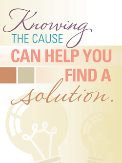 Knowing the cause can help you find a solution - yellow background