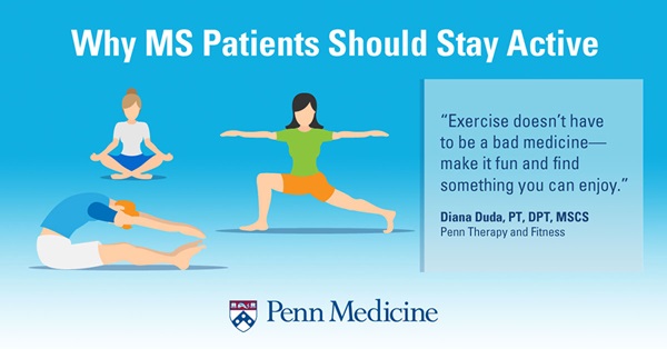 exercising and MS 