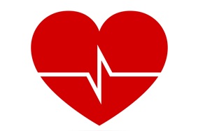 illustration of a heart with a heartbeat rhythm going through it