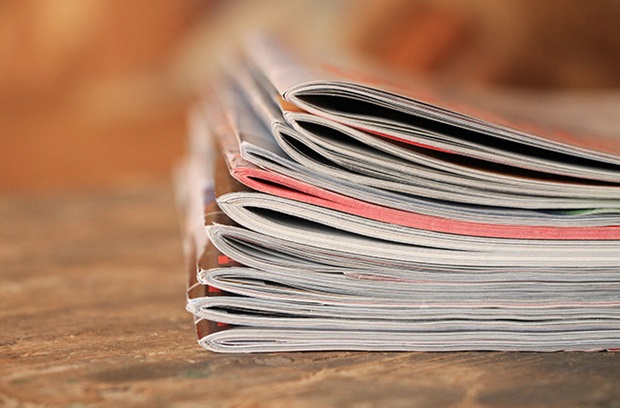 Publications on a table