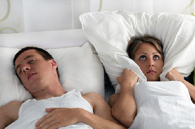 man snoring