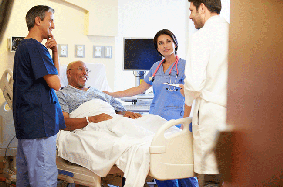 patient talking to doctors