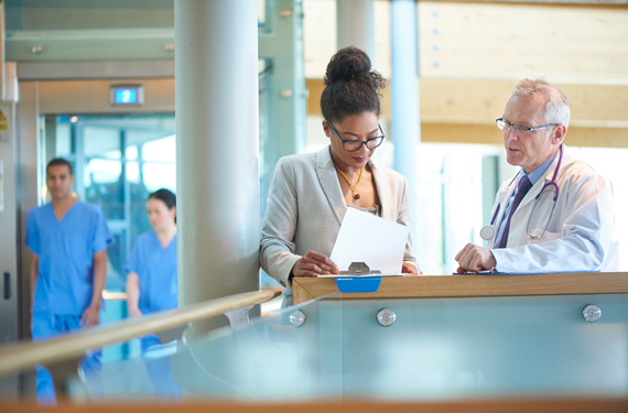 Medical team in discussion