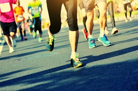 people running in a race