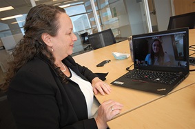 Dr. Dina Jacobs and her colleagues seamlessly transitioned to a virtual MS platform. 