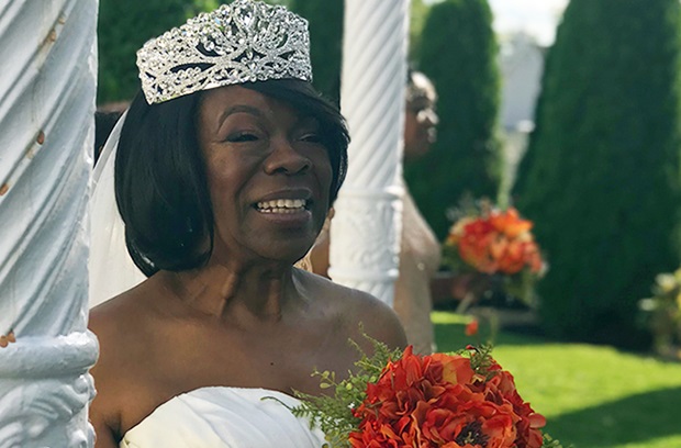 Irene spine patient story at her wedding