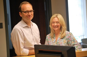 Dr. Colin Quinn and Dr. Lauren Elman smiling