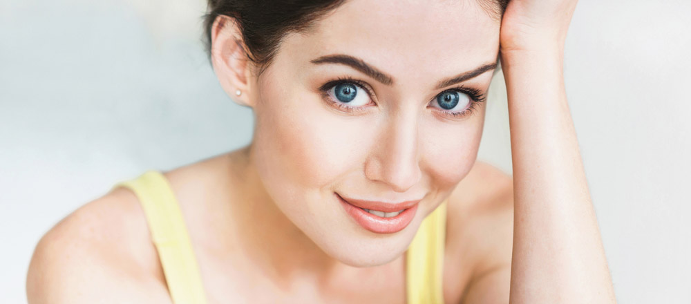 Closeup of woman's face