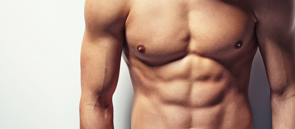 Topless, muscular man