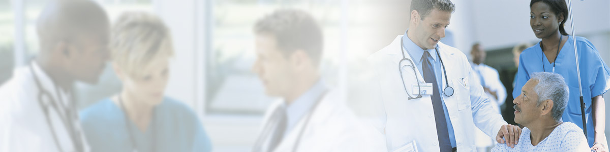Doctor comforting elderly patient