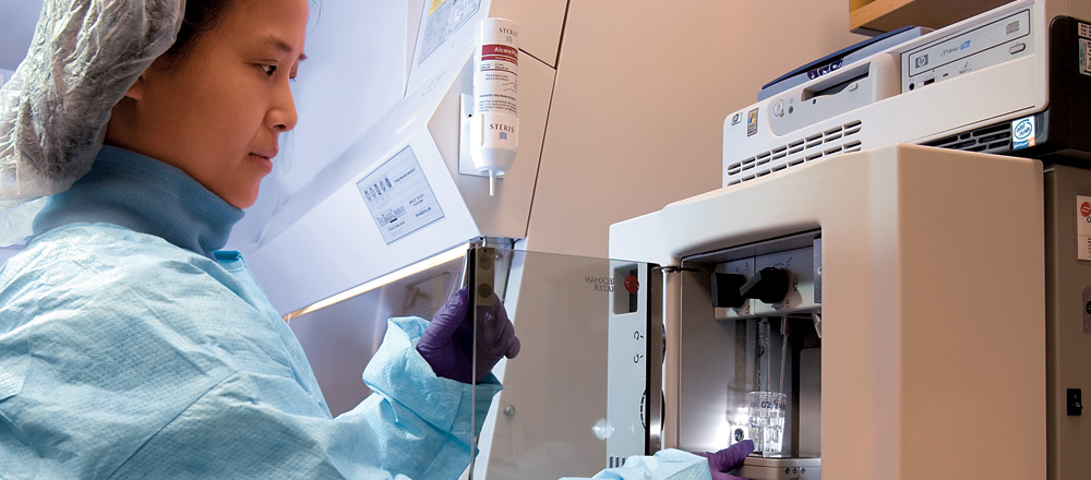 Researcher in the lab