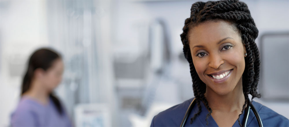 Nurse smiling