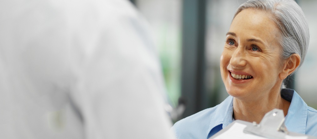 Woman smiling